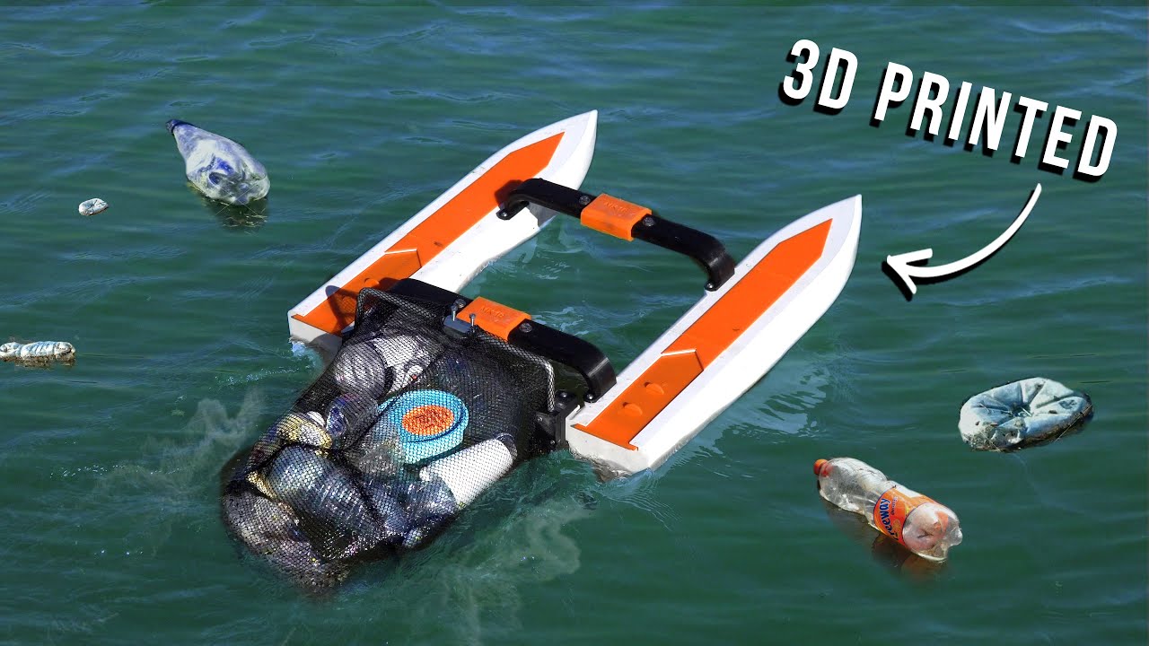 Garbage Boat Model 3d Printed RC Trash Sweeping Boat – Drew Builds Stuff